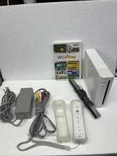 Nintendo Wii Game Console RVL-001 Bundle w/ Cords & Controller Tested Clean!