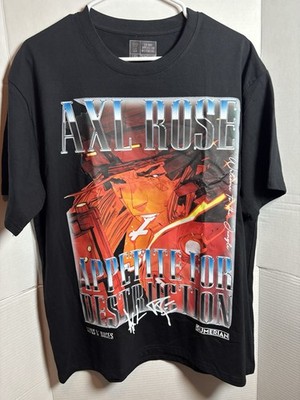 Axl Rose Appetite For Destruction Guns N Roses Sumerian T Shirt Black L