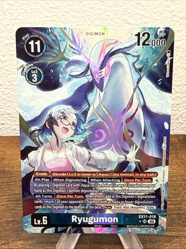 Digimon Card Game Ryugumon (Alternate Art) Super Rare Dawn of Liberator EX11-018