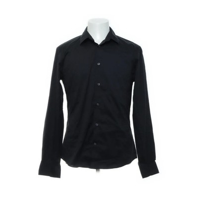 H&M, Hemd, Größe: 40, SLIM FIT, Schwarz, Baumwolle/Elasthan/Polyamid #zml