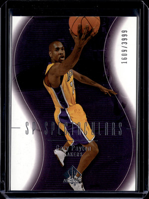 2003-04 SP Authentic - SP Spectaculars - Gary Payton - /3999 - #101 - Lakers