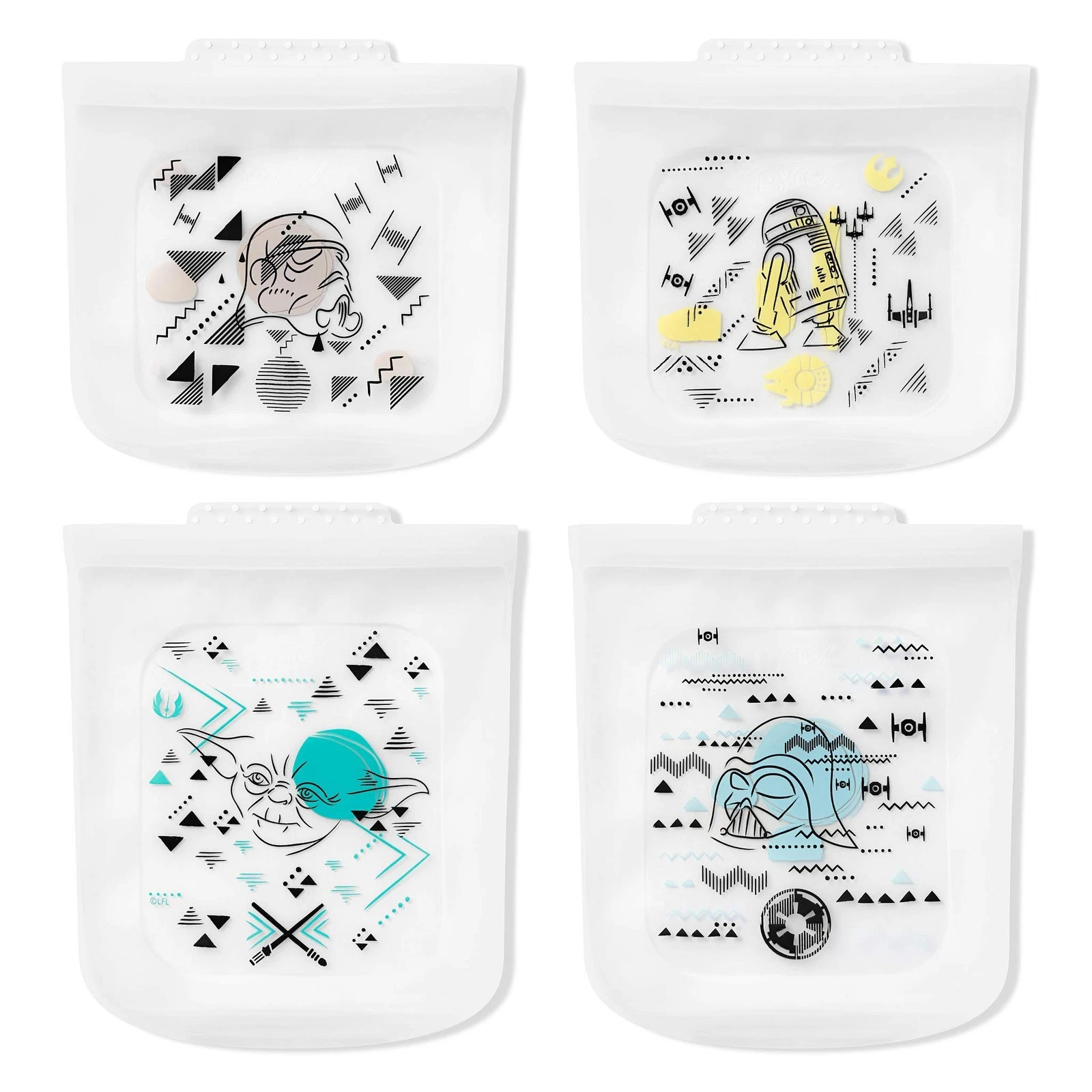 Star Wars Reusable Food Storage Bags 4 Pack Eco Friendly Silicone Storage
Opens in a new window or t