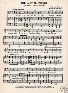 minnesota rouser sheet music