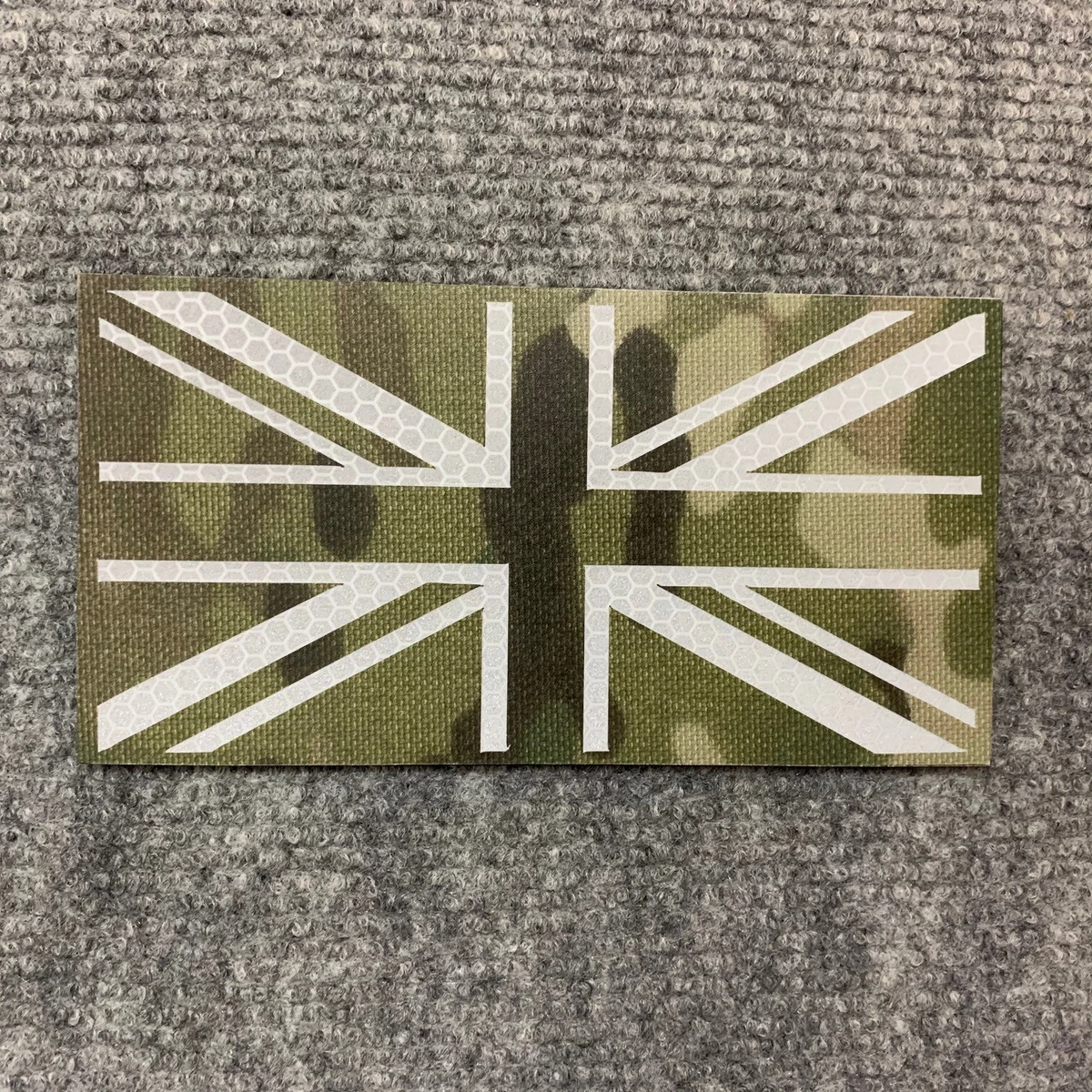 Union Jack Flag Reflective Mono, Multicam IR Style Vest Morale Patch for UBACS