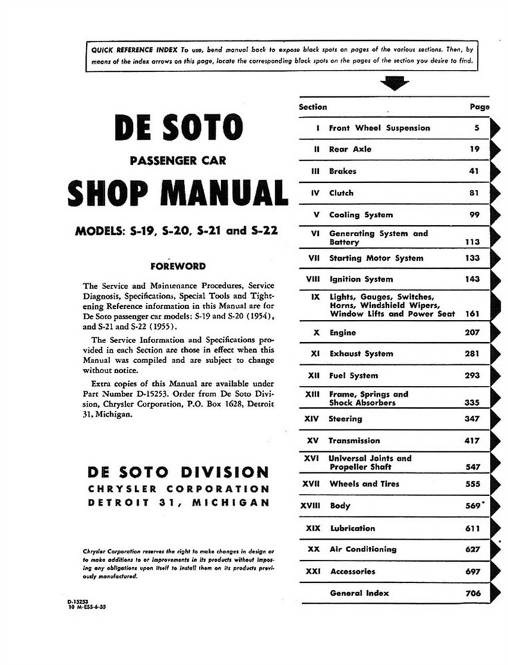 1949-1950 Chrysler Shop Service Repair Manual – Engine, Drivetrain, Electrical – Bishko