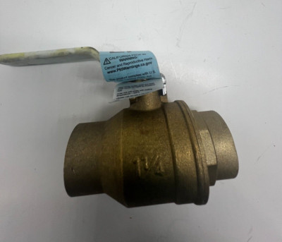 Apollo 1-1/4'' FNPT 600CWP Brass Lead Free Full Port Ball Valve 94ALF-206-01A
