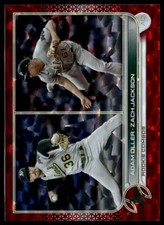 2022 Topps Update US254 Adam Oller Zach Jackson Athletics RC Red Foil 189/199