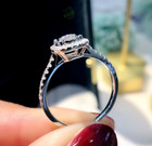 Luxury Ring For Valentine Gift 2 CT CZ Woman's Pretty Promise Ring Silver plated — photo 3