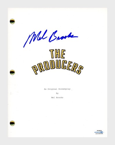 Mel Brooks Signed Autographed The Producers Movie Script Screenplay ACOA COA