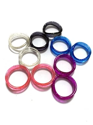 TOOBA Shears Finger Rings Inserts 10 Pcs. Finger Rings Grips- Silica Gel Rings