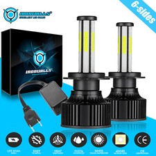 2x H7 Led Headlight Bulbs Kit High Low Beam Super Bright 1000000lm 6500k White
