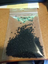 ROCAILLES EMBROIDERY BEADS BLACK 20 GSM NEW C BEAD IS 1.5 MM