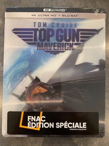 TOP GUN MAVERICK - film en 4K ULTRA HD + BLU-RAY zone B STEELBOOK COLLECTOR FNAC - Photo 1/2