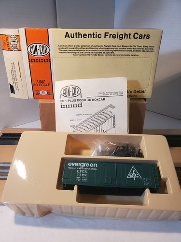 Kit de vagón de carga Evergreen Freight Car Corp vintage HO Con-Cor 40' PS1 NUEVO 009455 EFCX | Zustand: New