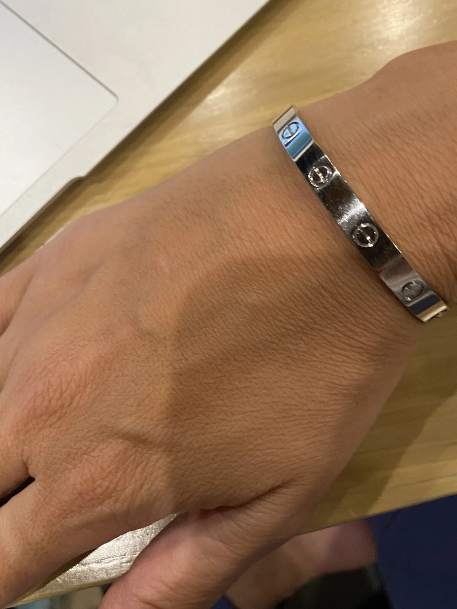 Mens silver cartier bracelet deals