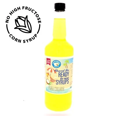Hypothermias PINA COLADA Flavor Syrup Snow Cone machine Shaved Ice Syrup QUART