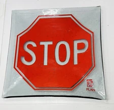 Vintage STOP Art Deco 5 Day Smoking Plan Ashtray