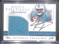 2016 Panini National Treasures Rookie Colossal Auto #15 Kenyan Drake No 34 of 99