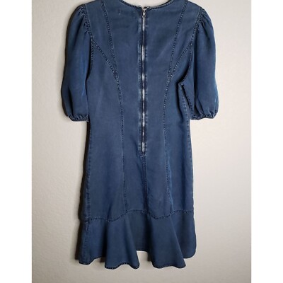 amur denim dress AMUR Clea Denim Day Dress in Charcoal Denim