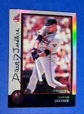 1998 Bowman Chrome Refractors Parallel David Justice - Indians / Braves Legend