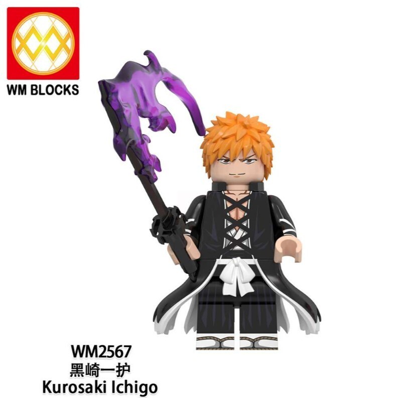 ichigoページ 2 inch Custom Bleach Ichigo Kurosaki Minifigure with Sword