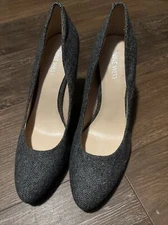 Nine West Black Twead Heels