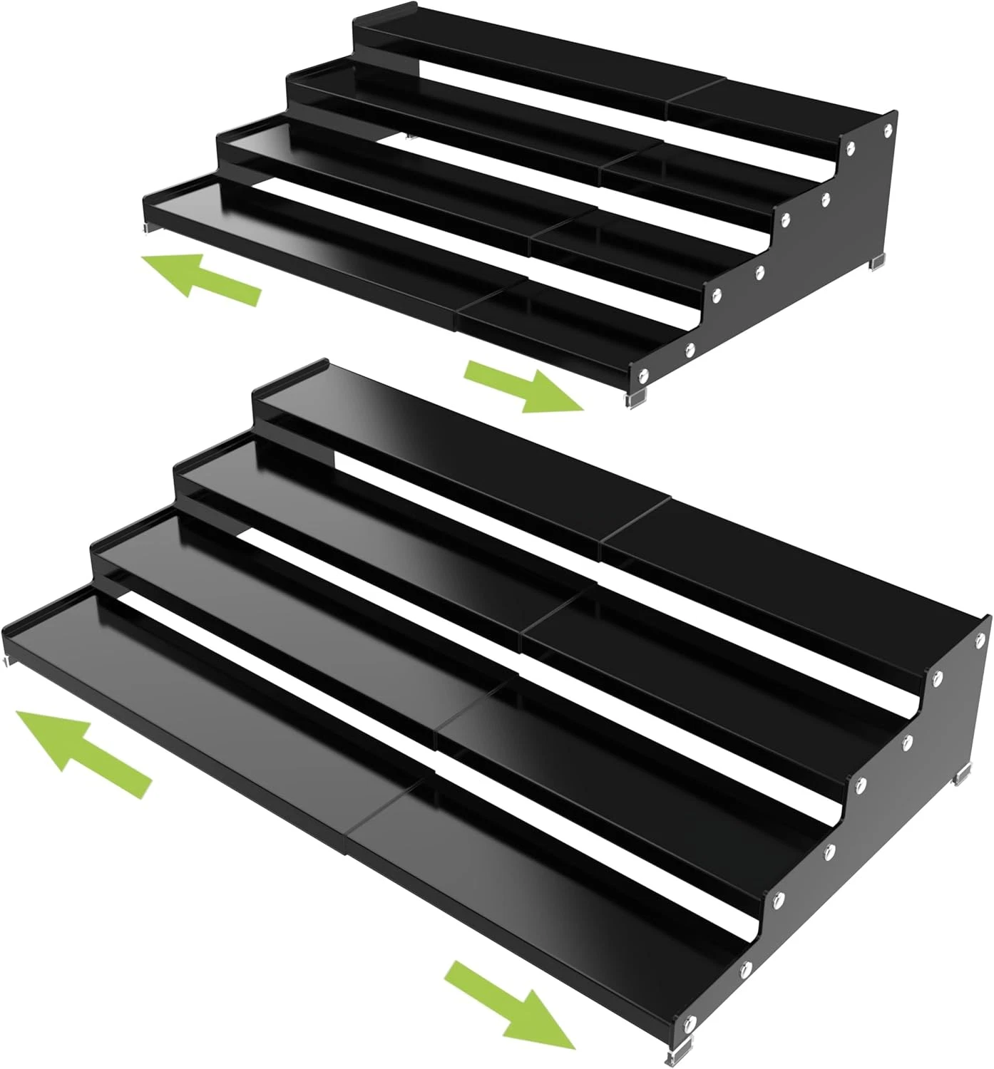 Expandable 4-Tier Spice Rack Organizer - Space Saving Storage Shelf (2 Packs)