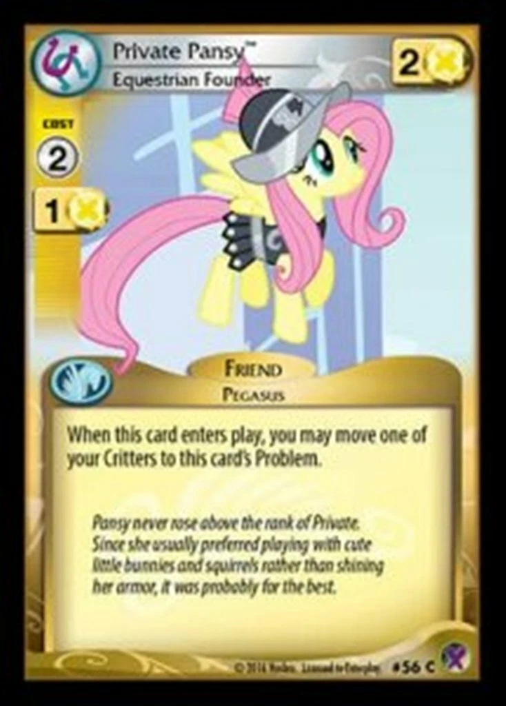 My Little Pony Marks in Time Private Pansy Equestrian Founder 56 - C x3 MLP  CCG | eBay