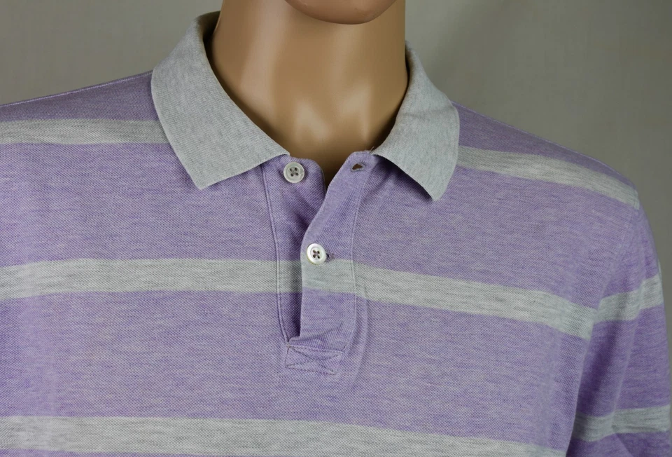 Camisa polo BRUNELLO CUCINELLI Italia para hombre gris/lilia manga corta en muy buena condición+ grande Foto 2 de 4