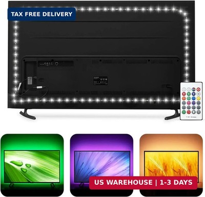 TV Bias Lighting 6500K True White for 70 72 75 80 82 85 Inch TV, 18Ft US