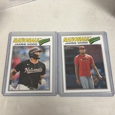 James Wood 2026 TOPPS HERITAGE IMAGE VARIATION SP + BASE CARD LOT #295 NATIONALS