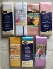 New Satin Blanket Binding 4-3/4 Yards - Choose Color