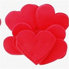 28 Red Felt Hearts 3 Inches