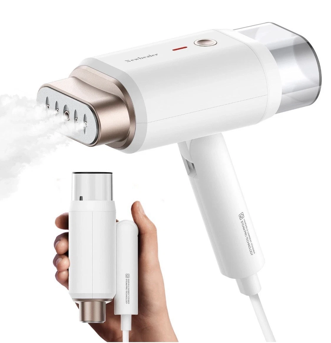 Newbealer Travel Garment Steamer 1200W White Gold 120V
Opens in a new window or tab