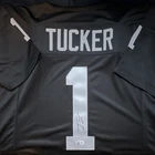 Tre Tucker Signed Oakland Raiders Jersey Beckett Cert Football NFL est. SZ XL