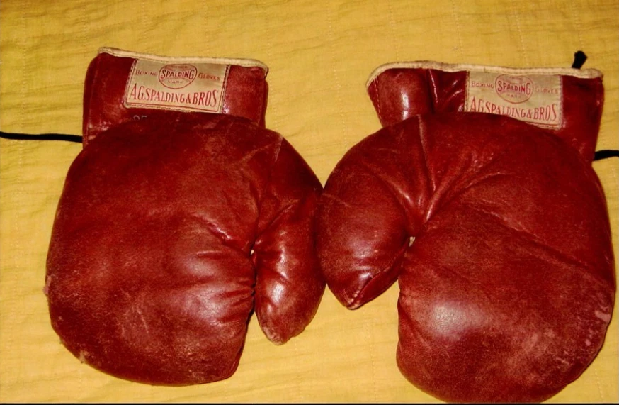 1931 JACK PALLAT Lucha Guantes de Boxeo US AMATUER BOXEO PESO PESADO CAMPEÓN Foto 3 de 4