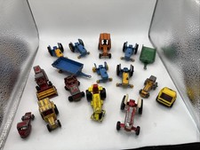 Vintage Matchbox Series And Lesney Toy Tractors Farming Mixed Bundle