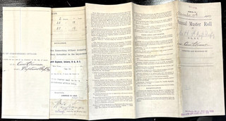SPANISH AMERICAN WAR COLONEL 8th REGT INFANTRY NY NG MUSTER ROLL DOCUMENT SIGNED