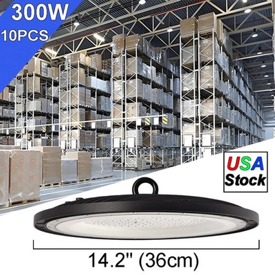 10Pack High Bay Led Shop Lights 300W AC110-220V Industrial Garage Commercial GYM