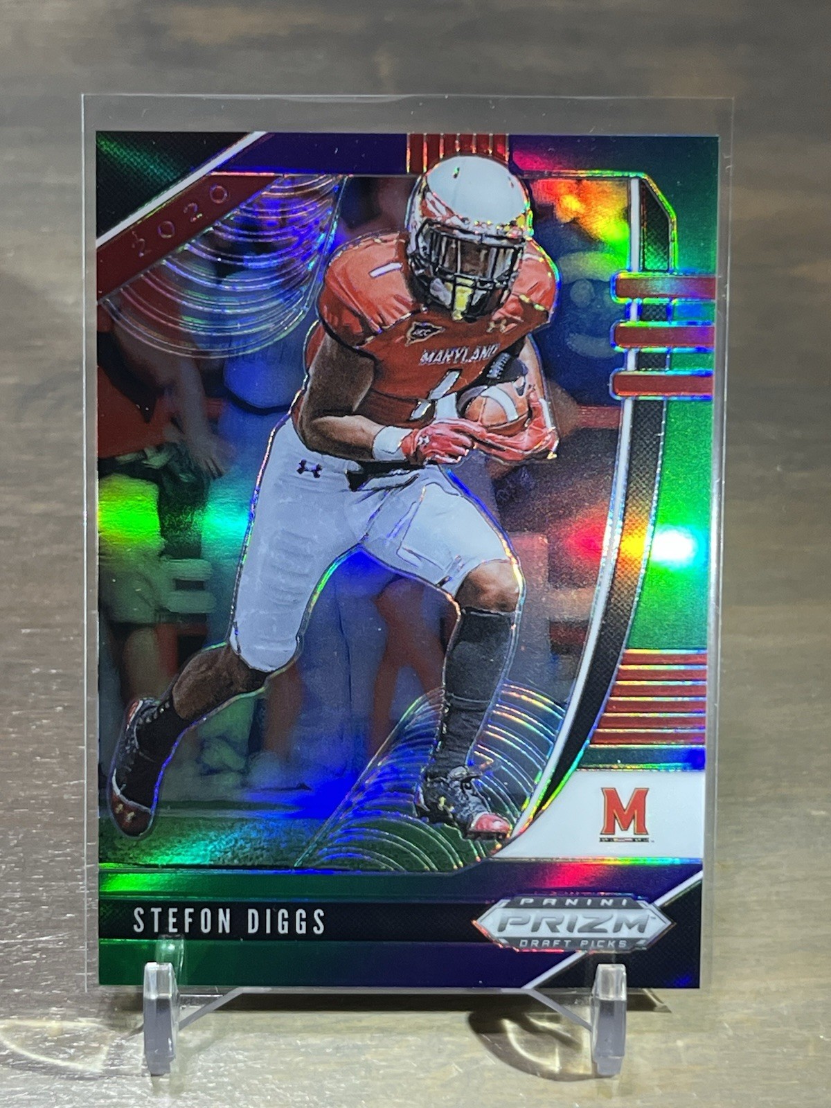 2020 Panini Prizm Draft Picks Stefon Diggs Purple Green Prizm #123/199