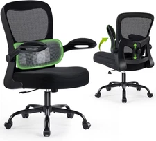Ergonomic Office Chair, Comfy Desk Chair with Adjustable Lumbar Support, Mesh Co