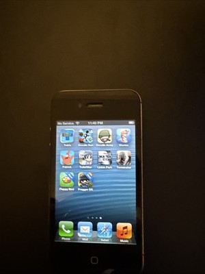 【箱付きiOS 6.1.3】 Apple iPhone 4 iPhone 4 8GB Black iOS 6.1.3 | eBay