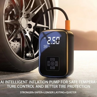 Auto Reifenfüller kabellos digital USB wiederaufladbar Reifen Luftkompressor Pumpe UK