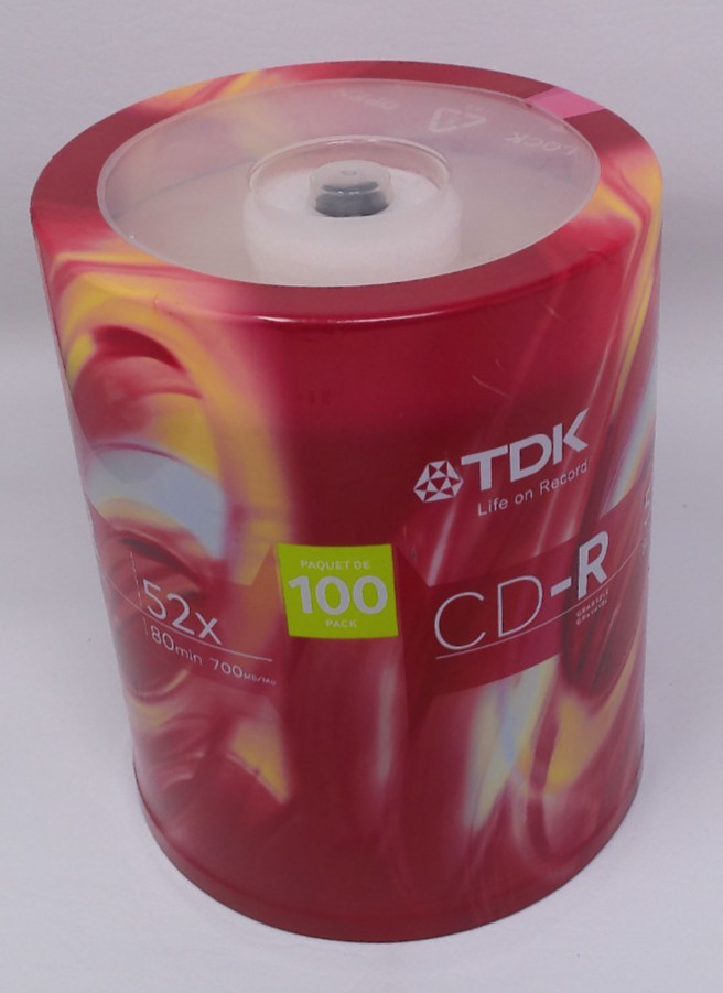 TDK CD-R 100 Pack – 700MB 80min 52x Speed Blank Discs – NEW Sealed