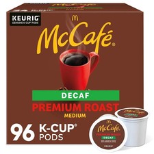 McCafe Premium Roast Decaf, Coffee Single Serve Keurig K-Cup Pods, 96 Count