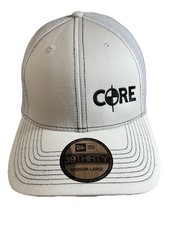 CORE Embroidered Hat Cap White Black Size Medium Large NEW ERA 39 THIRTY NEW