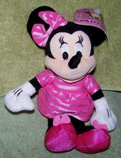 Disney Jr Minnie Mouse in Pink Dress with Matching Bow 9" Mini Plush NWT