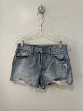 Free People We The Free Now Or Never Distressed Denim Shorts Sz 24