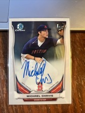 Michael Chavis 2014 Bowman Draft Chrome Draft Pick Auto RC #BCA-MIC Auto Red Sox