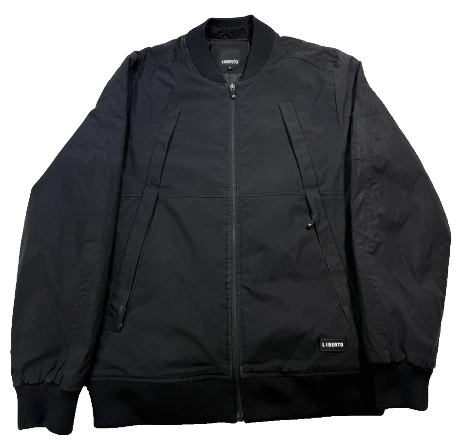 Liberto Men's Black Full Zip Bomber Jacket Polyester Size L
Opens in a new window or tab